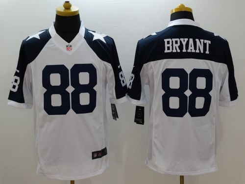Nike Cowboys #88 Dez Bryant White Thanksgiving Throwback Men's Stitched NFL Limited Jersey - Click Image to Close